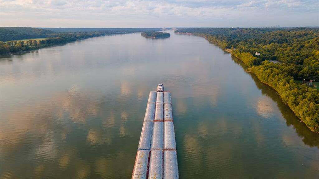 Barge on Ohio River