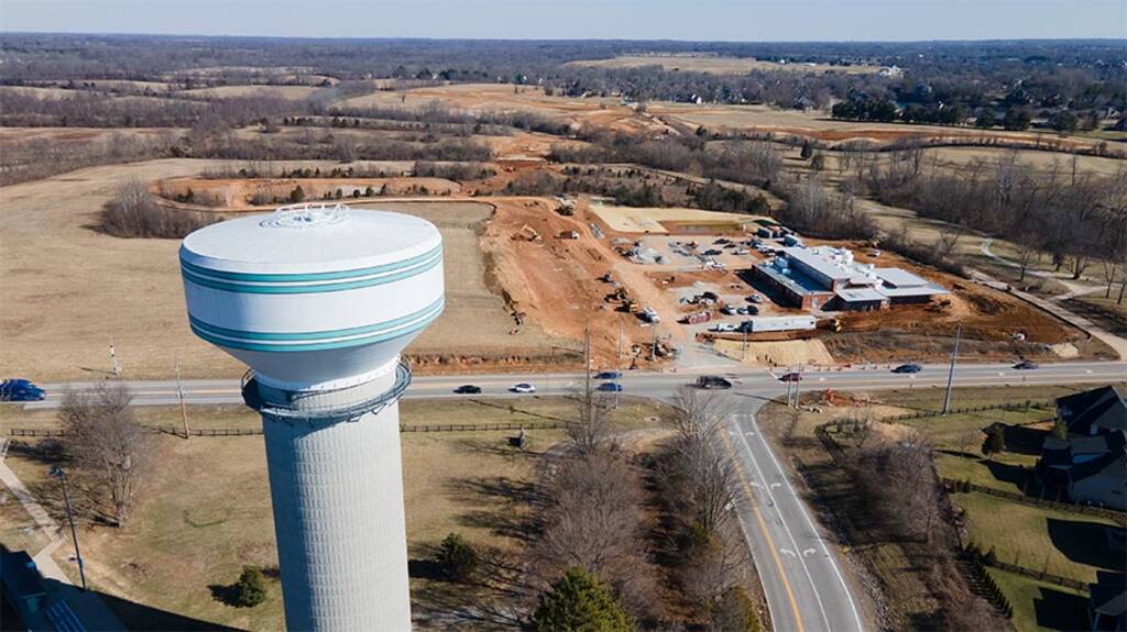 Construction Aerial Photo of Library